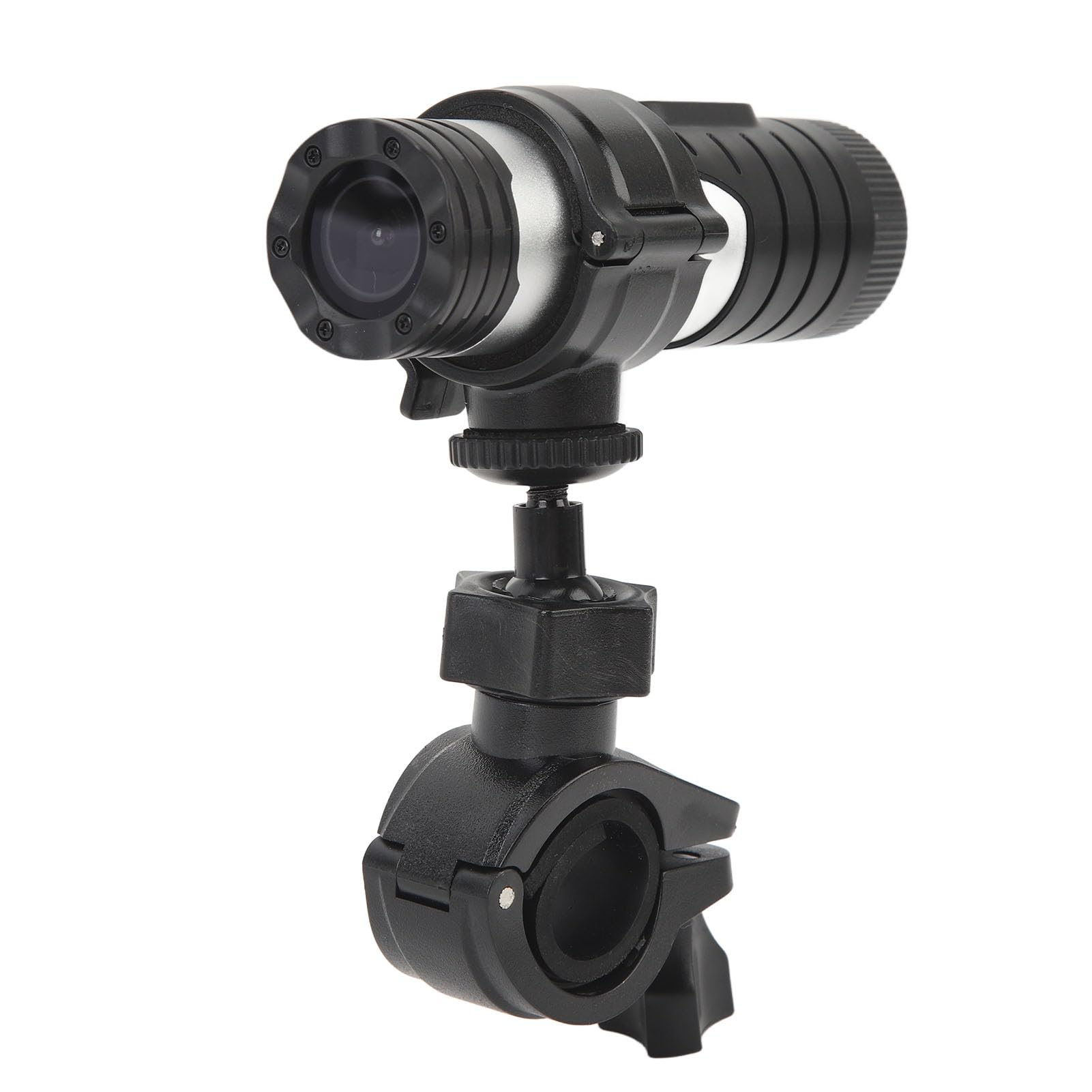 XHTLLO Mini Sport DV Camera - 12MP IP66 Waterproof Action Camera with 1080P HD Video, Wide Angle Lens for Motorcycle/Bike Helmet Mount (Silver) - Perfect for Motorbike Riding, Skiing, Surfing & Outdoor Adventures