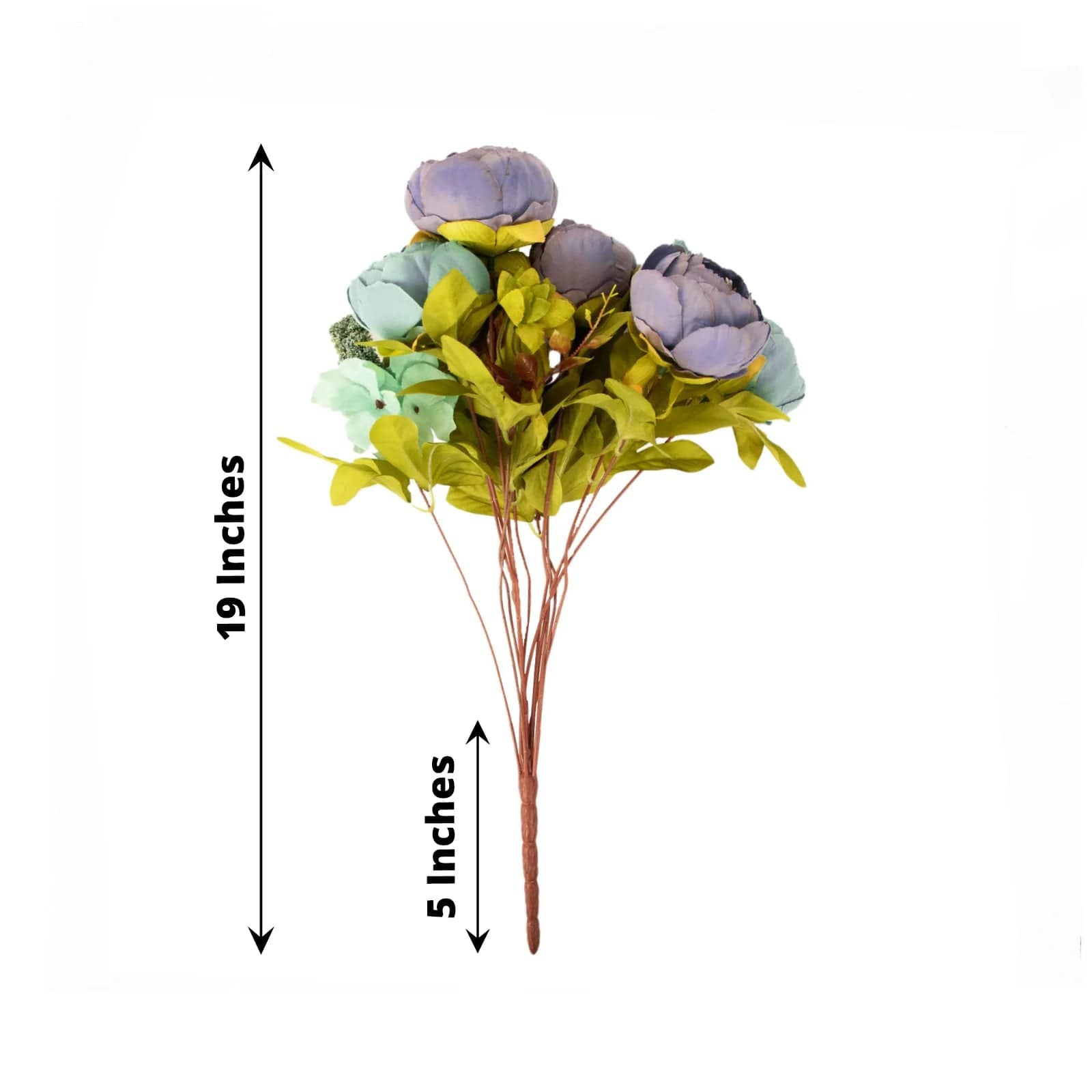 2 Pack 19 Stems Silk Peony Flowers Artificial Floral Arrangement - Perfect for Home Decor, Wedding Centerpieces & Office Tabletop Decoration