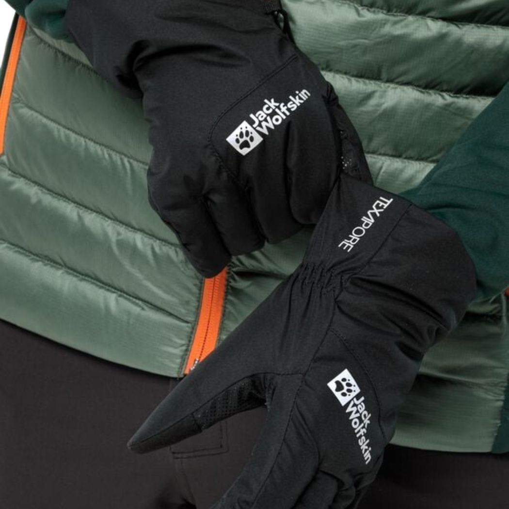 Jack Wolfskin Winter Basic Unisex Gloves - Waterproof & Insulated Cold Weather Gloves for Men & Women - Perfect for Skiing, Snowboarding & Outdoor Activities