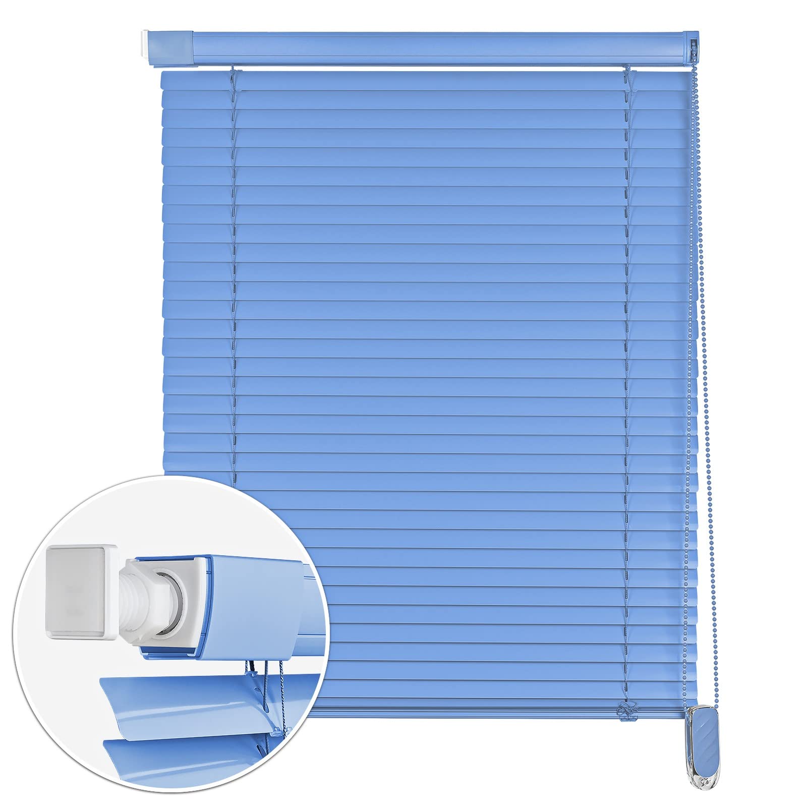 Keego Durable Room Darkening Window Shades - No Drill Aluminum Venetian Blinds for Kitchen, Bathroom, Bedroom & Living Room (46