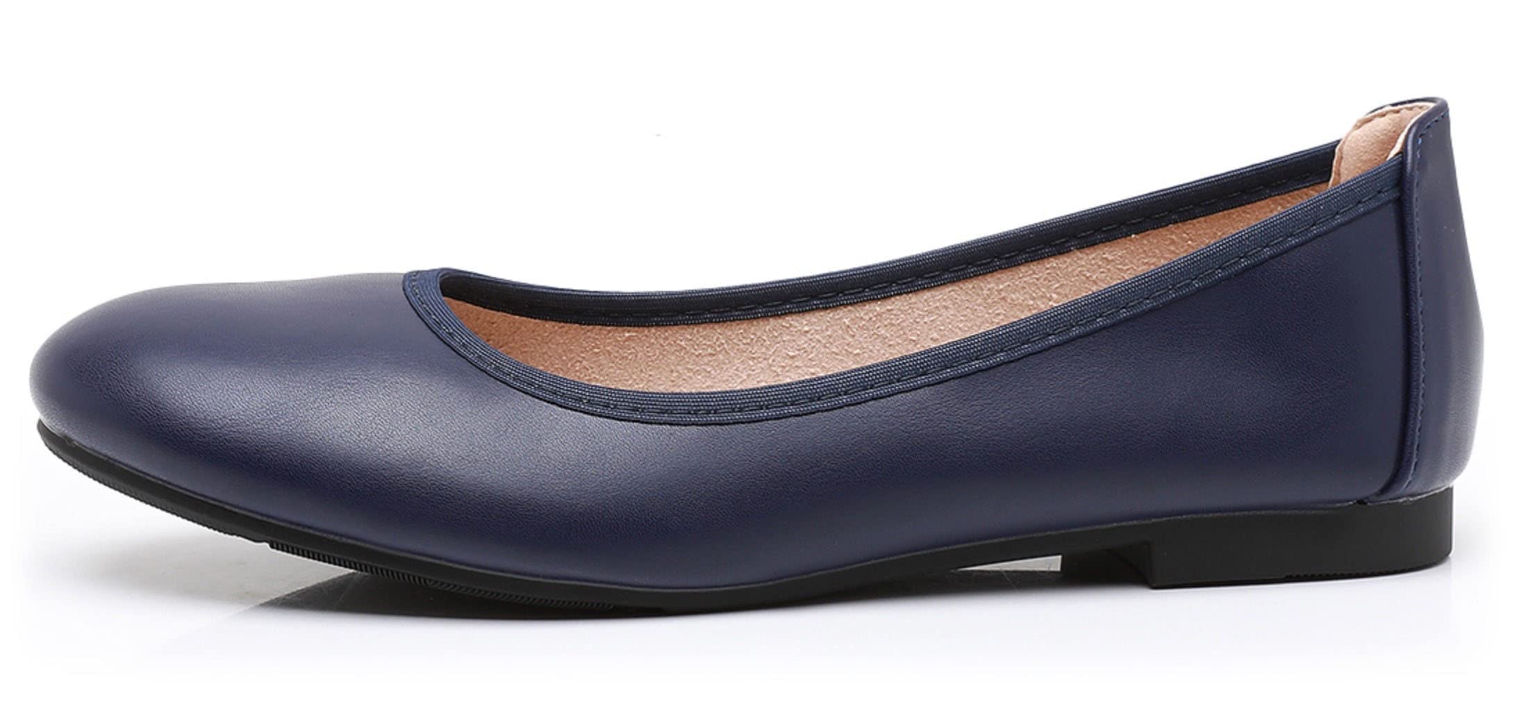 VenusCelia Women's Comfortable Ballet Flats - Elegant Pointed Toe Slip-On Shoes for Work, Office & Casual Wear | Lightweight & Breathable Walking Shoes for Women