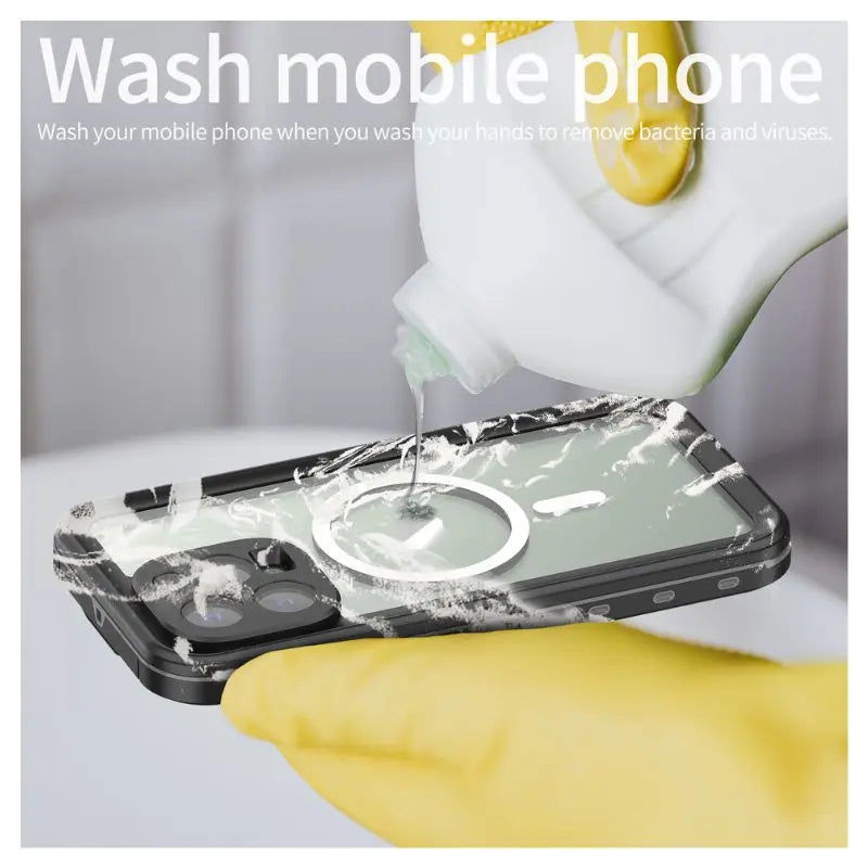 Waterproof iPhone Cases for Apple iPhone 7/8/X/11/12/13/14 Pro Max - Shockproof & Dustproof Protective Cover for Swimming, Hiking & Outdoor Activities