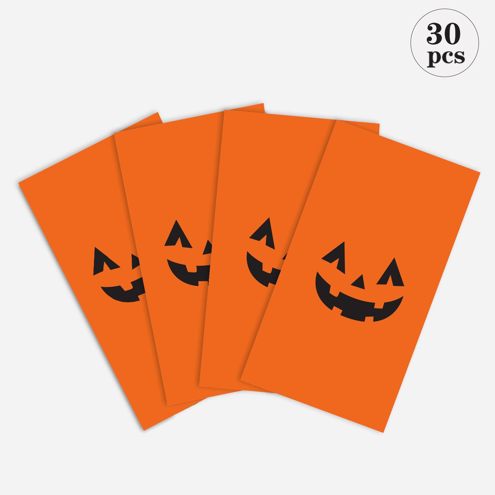 30-Pack Halloween Pumpkin Gift Bags - Trick or Treat Candy Bags for Kids & Adults | Pumpkin Decor, Party Favors & Goody Bags | Perfect for Halloween Parties, Classroom Treats & Pumpkin Decorations