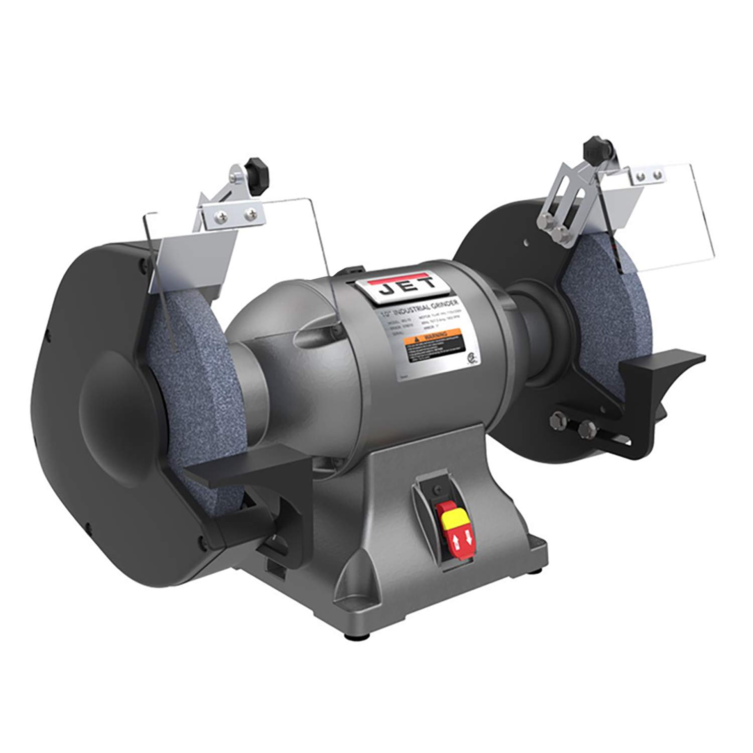JET IBG-10 10-Inch Industrial Bench Grinder - 1.5 HP Motor, 1800 RPM, 115V Single Phase - Perfect for Metalworking, Sharpening Tools & DIY Projects