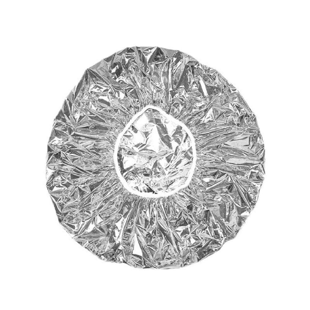 Premium Aluminum Foil Hair Cap for Salon & Home Use - Waterproof, Dustproof, Elastic Spa & Shower Cap - Ideal for Hair Dye, Baking Oil Treatments, and Salon Styling (Pack of 1) - Perfect for DIY Hair Care, Professional Salons, and At-Home Spa Days