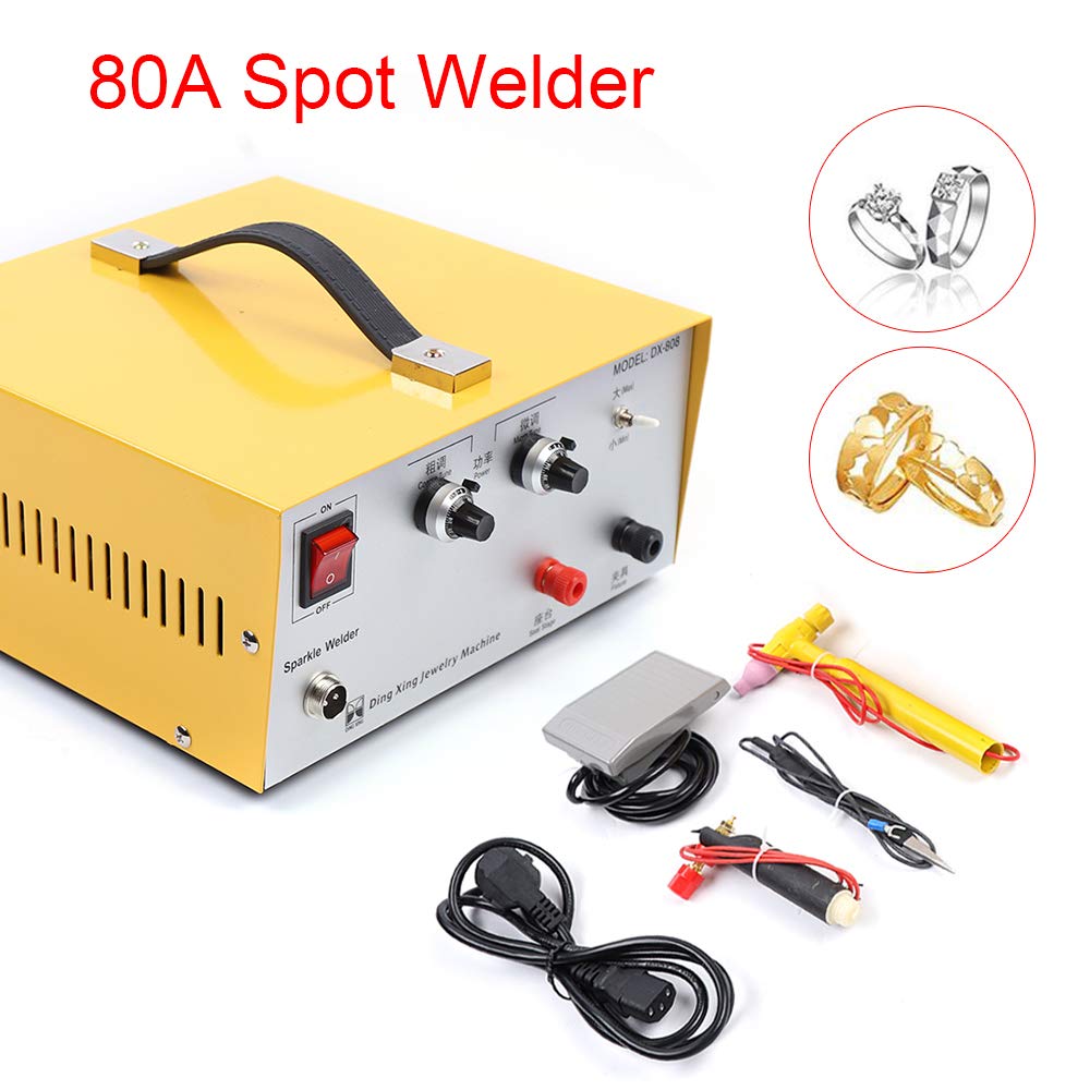 80A Jewelry Spot Welder Kit with Welding Pen - Gold Silver Platinum Welding Machine for Jewelry Making & Repair | DIY Crafts, Professional Jewelers, Home Workshop Use