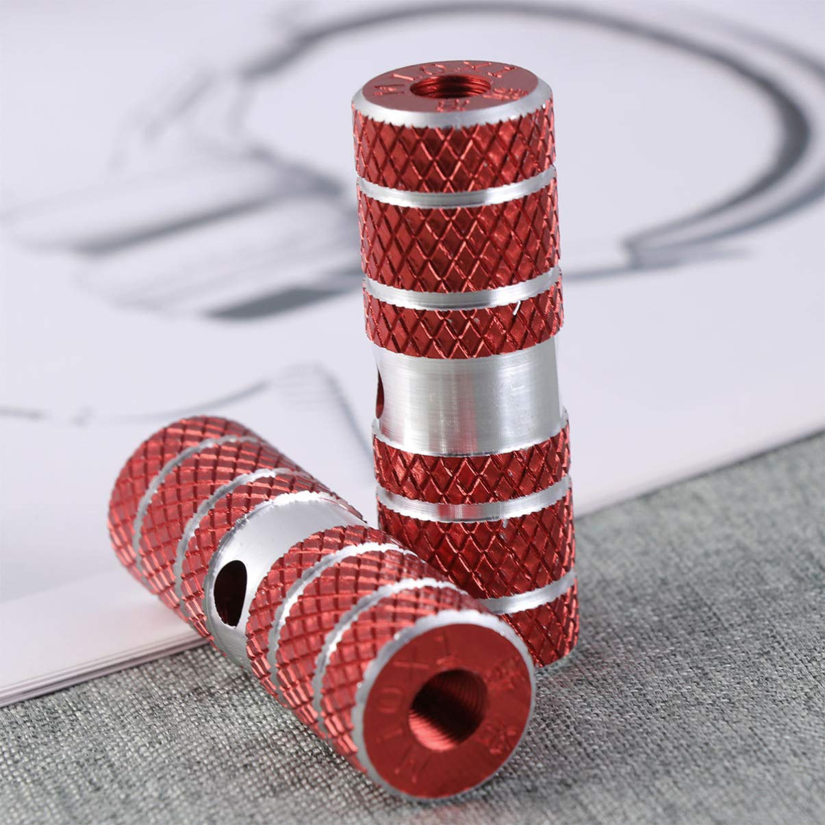 LIOOBO Aluminum Alloy Bike Pegs - Anti-Skid Bicycle Foot Pegs (2 Pairs) for BMX, Mountain & Kids Bikes - Perfect for Stunts, Tricks & Bike Customization