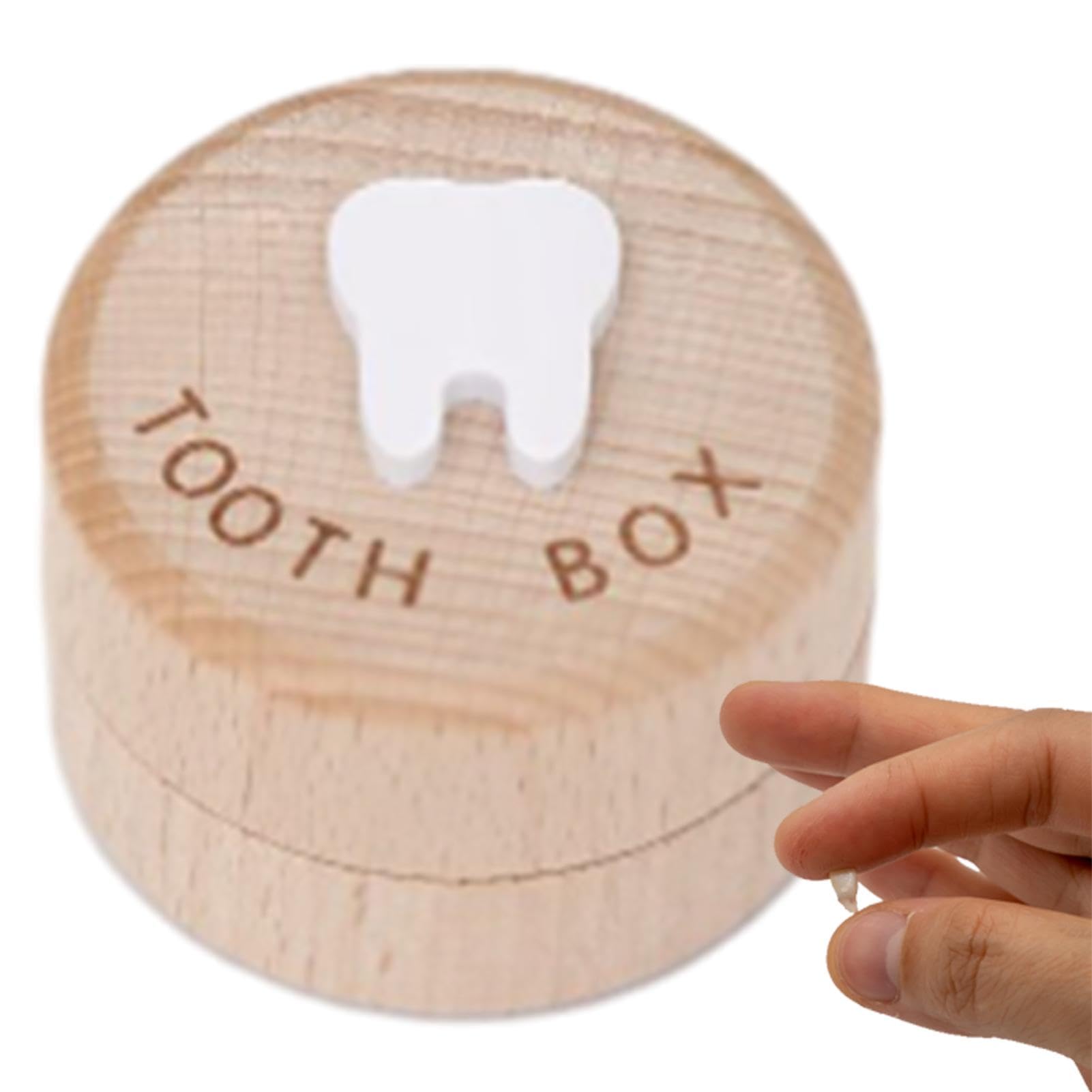 Wooden Baby Tooth Keepsake Box for Boys & Girls - First Tooth Memory Storage Container | Fairy Tooth Saver Gift for Baby Shower, Birthday & Special Occasions | Perfect for Preserving Childhood Memories & Milestones