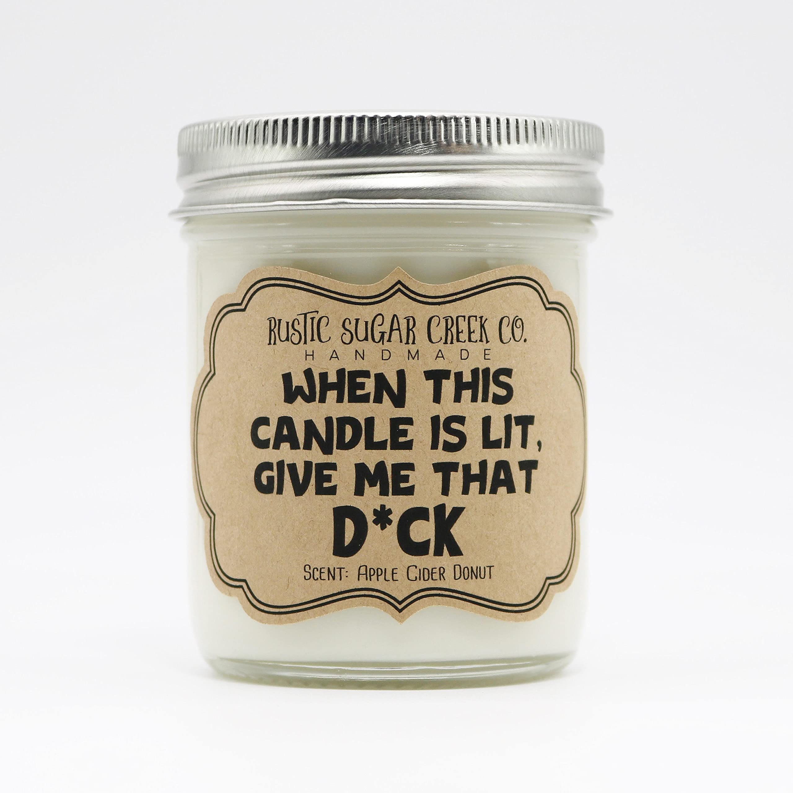 When This Candle Is Lit Give Me That Dick Candle - Funny & Naughty Novelty Gift for Husband, Boyfriend, Anniversary & Birthday - Romantic Home Decor for Bedroom & Couples Night