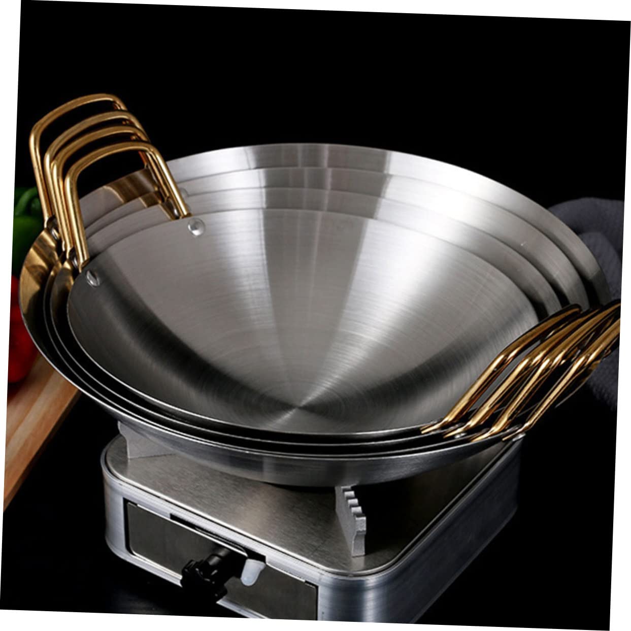 DOITOOL 1pc Stainless Steel Double Ear Pot - 5QT Kitchen Stockpot for Cooking, Soup, Wax Melting & More - Durable Home Cooking Pot for Household, Restaurant & DIY Projects