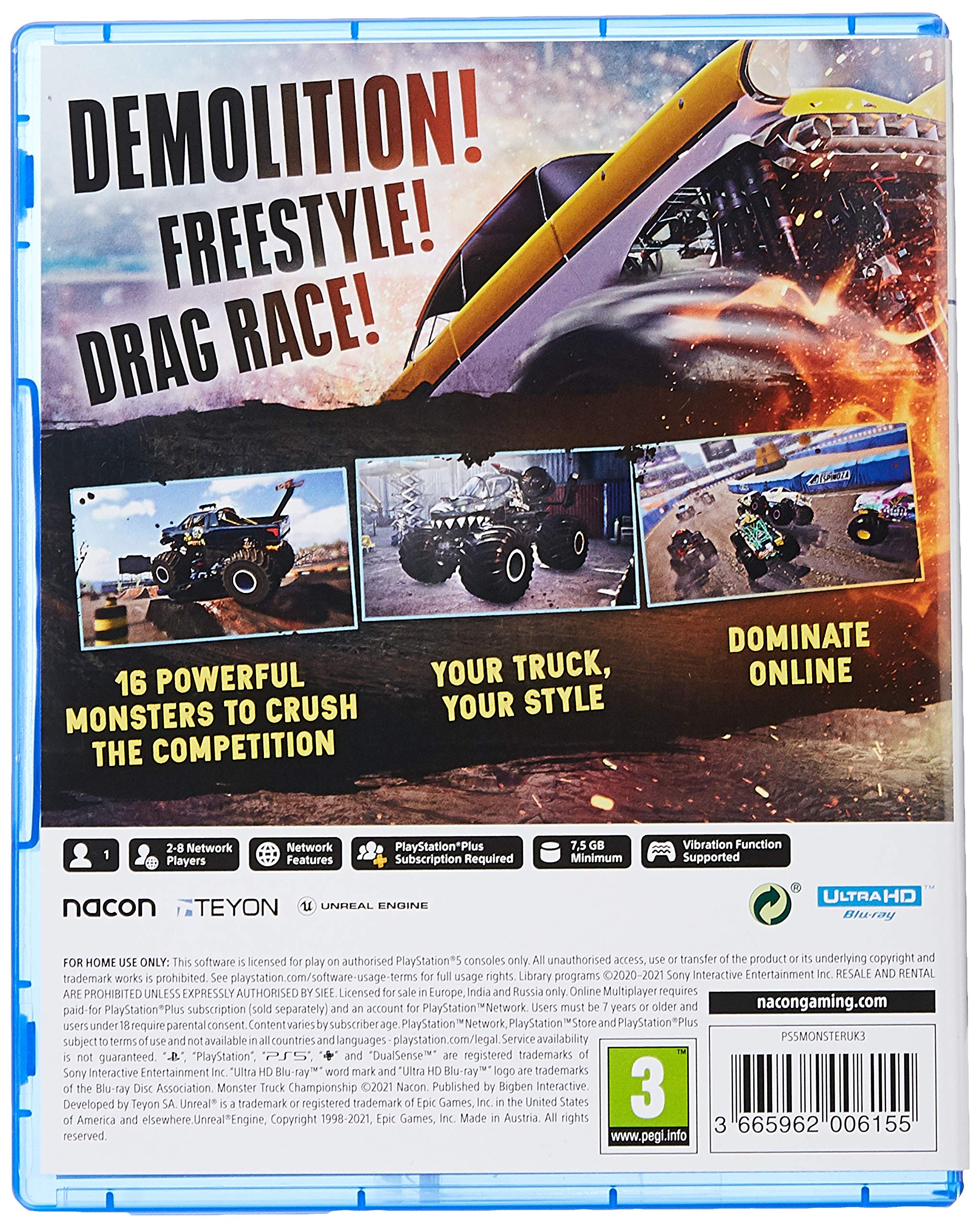 Monster Truck Championship for PS5 - Extreme Racing Game | Best Off-Road Adventure for Kids & Adults | Perfect for Family Game Nights & Competitive Play