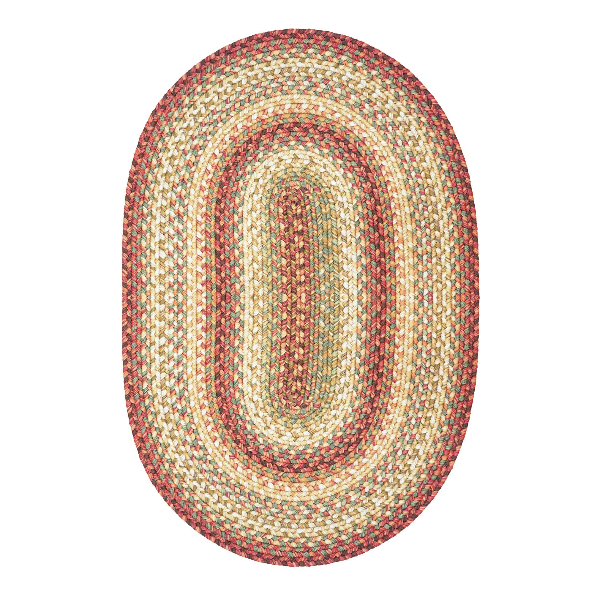 Barcelona Braided Rug & Red Country Kitchen Mat 27x45 - Washable, Pet-Friendly Non-Slip Rug for Living Room, Bedroom, Dining Area - Perfect for High Traffic Areas & Pet Owners