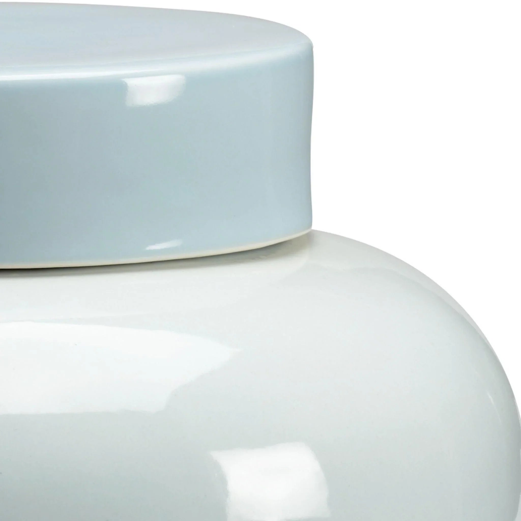 Elegant Baby Blue Glazed Porcelain Jar with Lid - Perfect for Home Decor, Kitchen Storage & Gift Giving