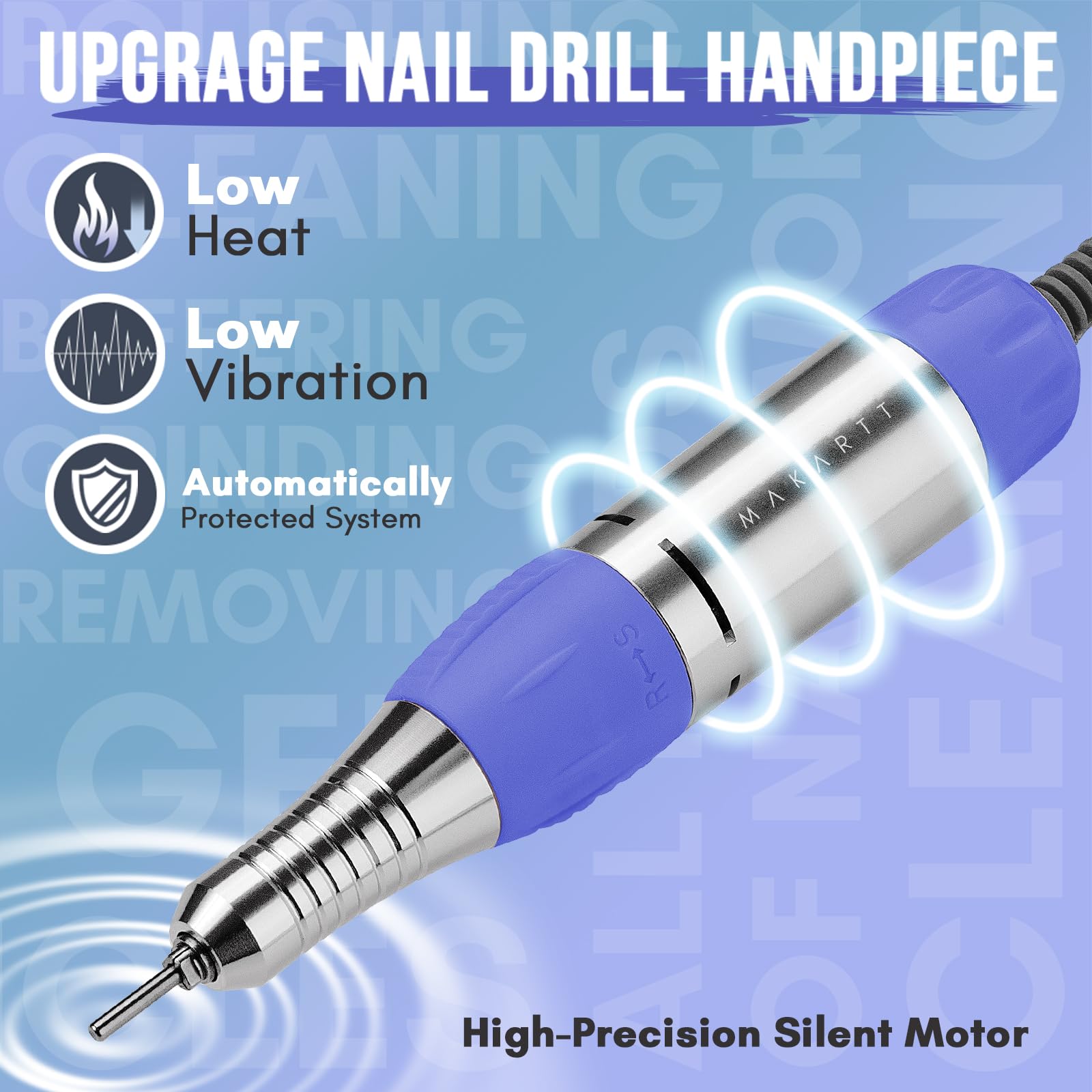 **Makartt Professional Electric Nail Drill & File JD700 - 30000 RPM High-Speed Manicure Tool for Acrylic Nails, Dip Powder, Gel Polish - Perfect for Salon & Home Nail Care**    *(Use Case: Ideal for professional nail technicians, DIY manicures, acrylic nail application, dip powder systems, and gel polish removal.)*