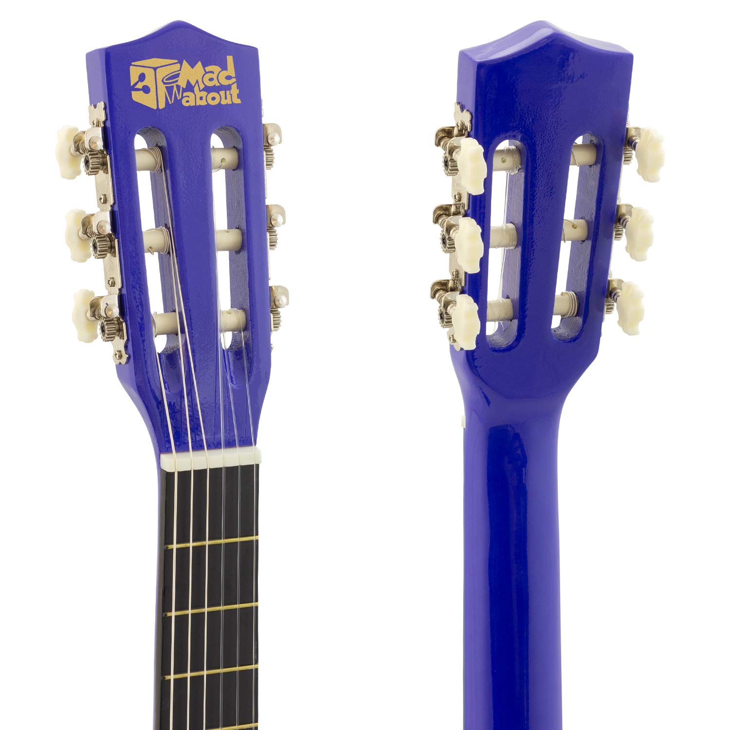 MA-CG04 1/4 Size Blue Classical Guitar with Carry Bag, Strap, Picks & Strings | Spanish Style Beginner Guitar for Kids & Adults | Perfect for Music Lessons, Travel & Home Practice