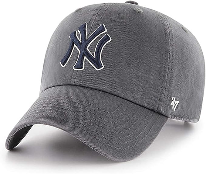 47 Brand New York Yankees Cleanup Adjustable Baseball Cap - Graphite & Navy Colors | Perfect for Baseball Games, Streetwear & Casual Outfits