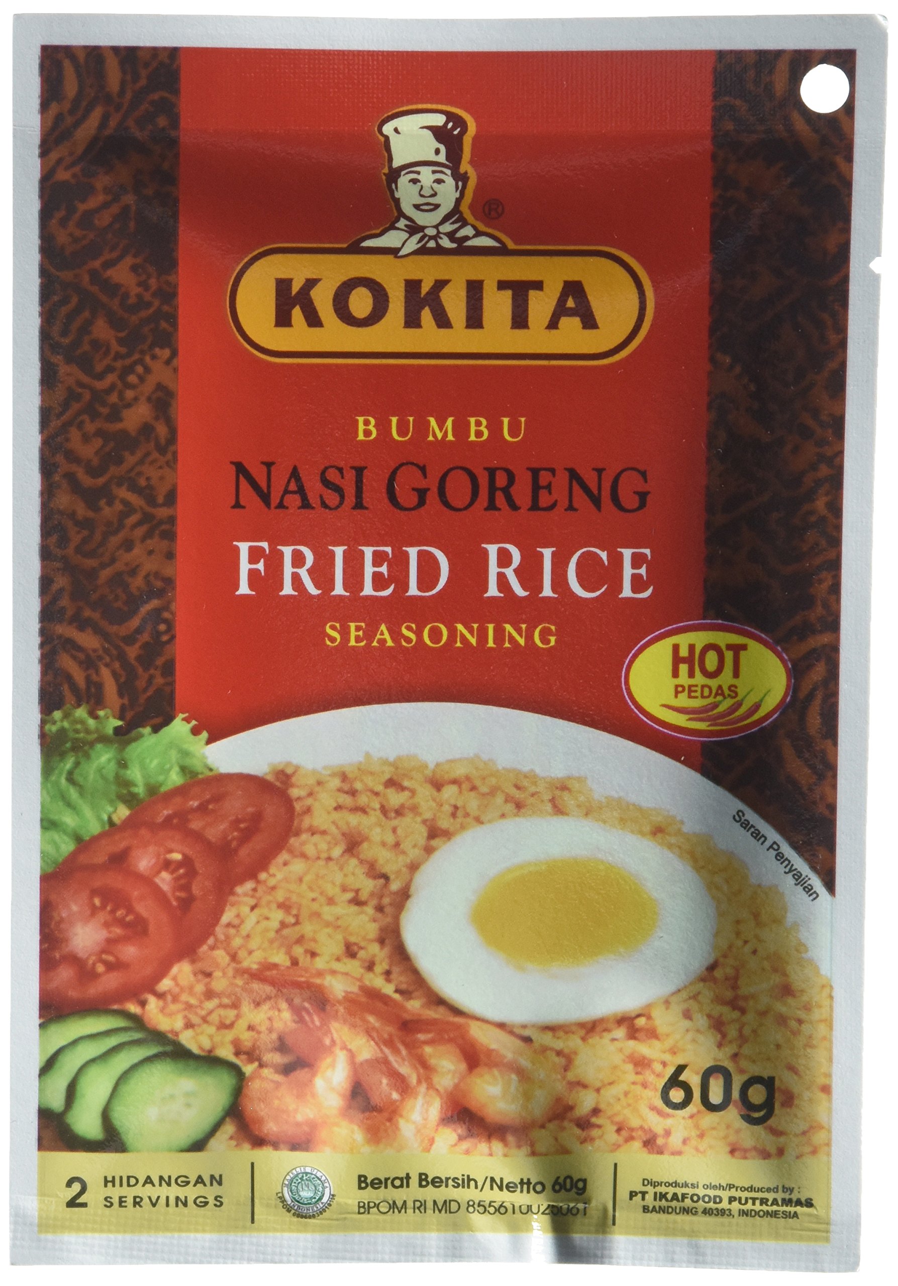 Kokita Hot Fried Rice Seasoning Mix - 1.4oz (Pack of 36) | Authentic Asian Flavor | Perfect for Stir Fry, Rice Dishes & Meal Prep