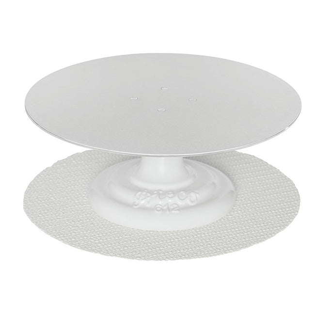 Ateco 612 Revolving Cake Turntable Stand - 12 Inch Heavy Duty Metal Cake Decorating Stand for Professional Bakers & Home Baking - Perfect for Cake Decorating, Frosting, and Dessert Presentation