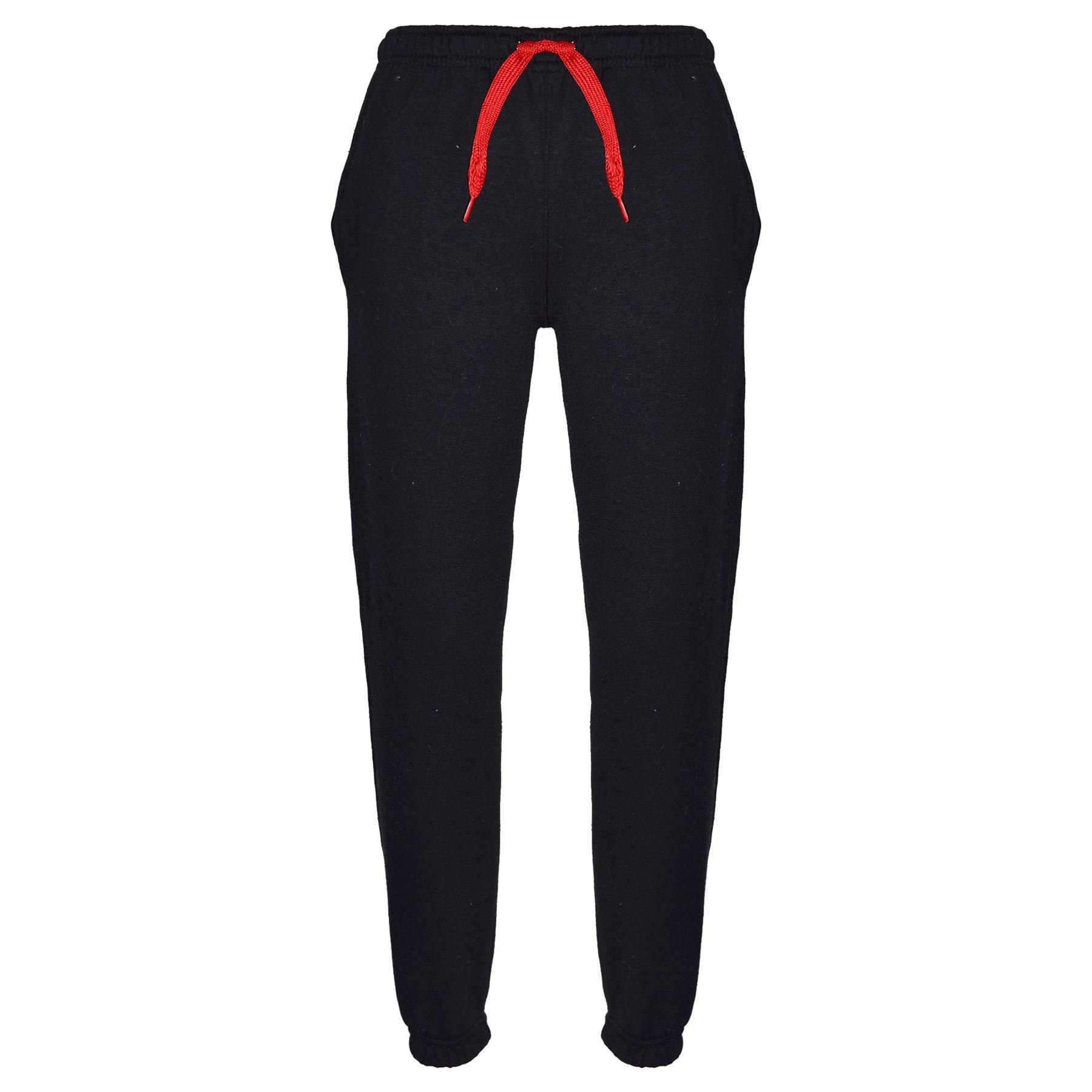 Kids Black & Red Contrast Hoodie and Jogger Tracksuit Set - Comfortable Activewear for Boys & Girls - Perfect for Sports, School, and Playtime