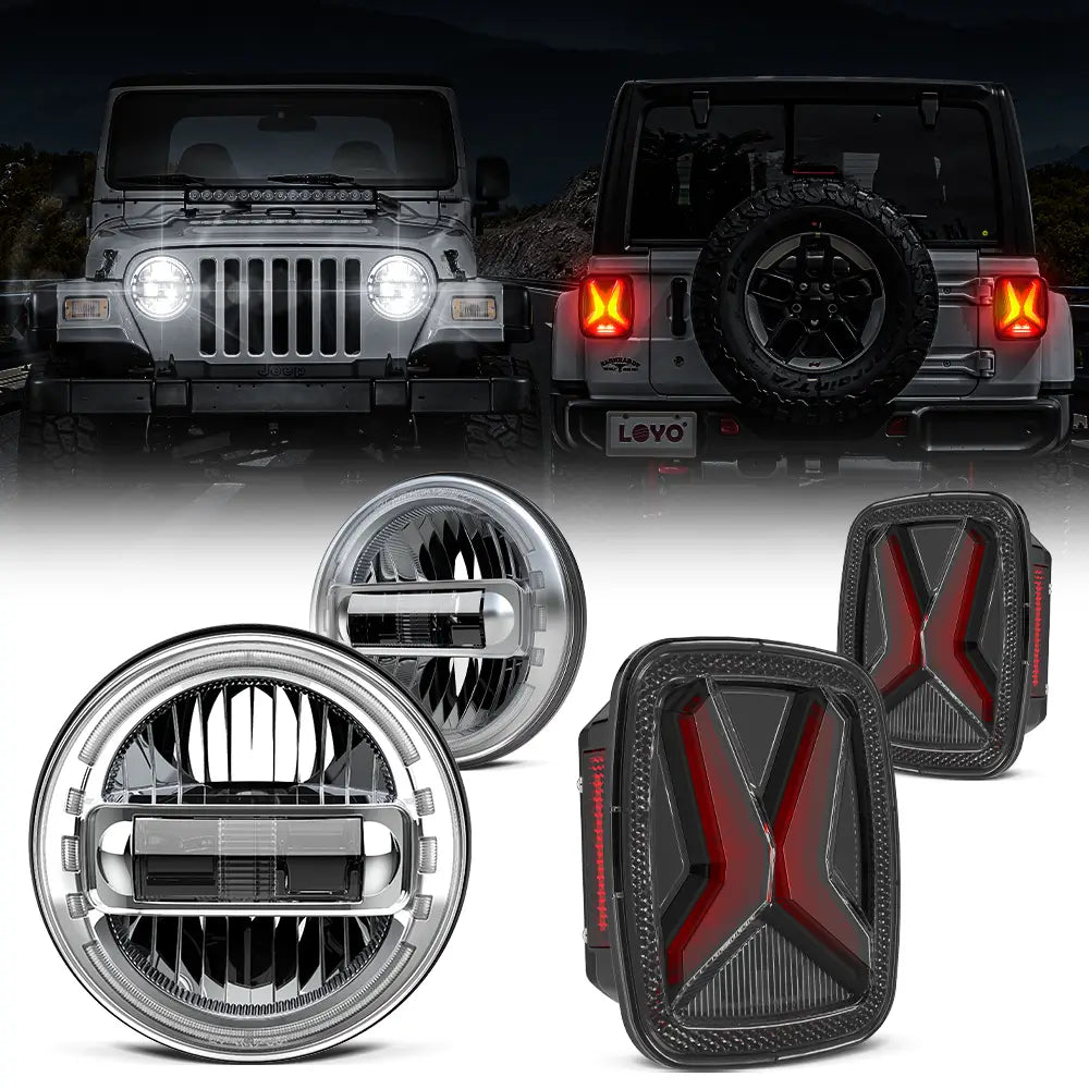 Tail Lights & Chrome Headlights