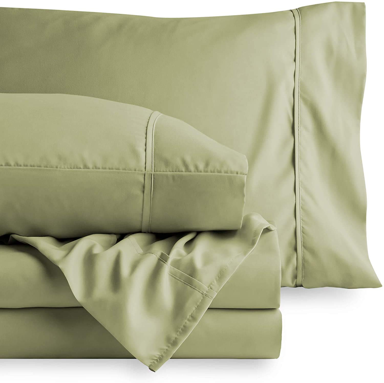 Organic Bamboo Sheets Queen Size - 100% Natural 4-Piece Bedding Set | Soft, Breathable & Hypoallergenic | Perfect for Hot Sleepers & Eco-Friendly Homes