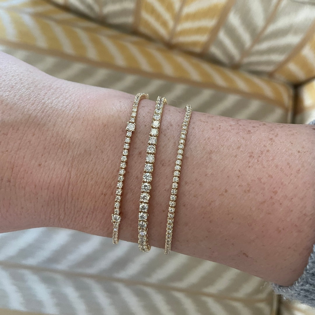 2ctw Diamond Tennis Bracelet in 14K Yellow Gold - Elegant Jewelry for Women, Perfect for Weddings, Parties & Special Occasions