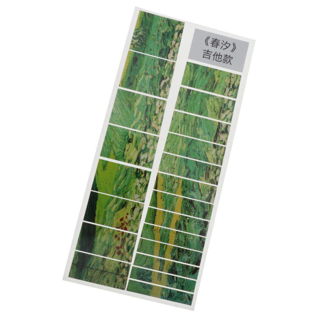 Premium Guitar Fretboard Inlay Stickers - Decorative Fret Markers for Bass, Acoustic & Ukulele - Self-Adhesive Spring Design - Perfect for DIY Guitar Customization & Music Lessons