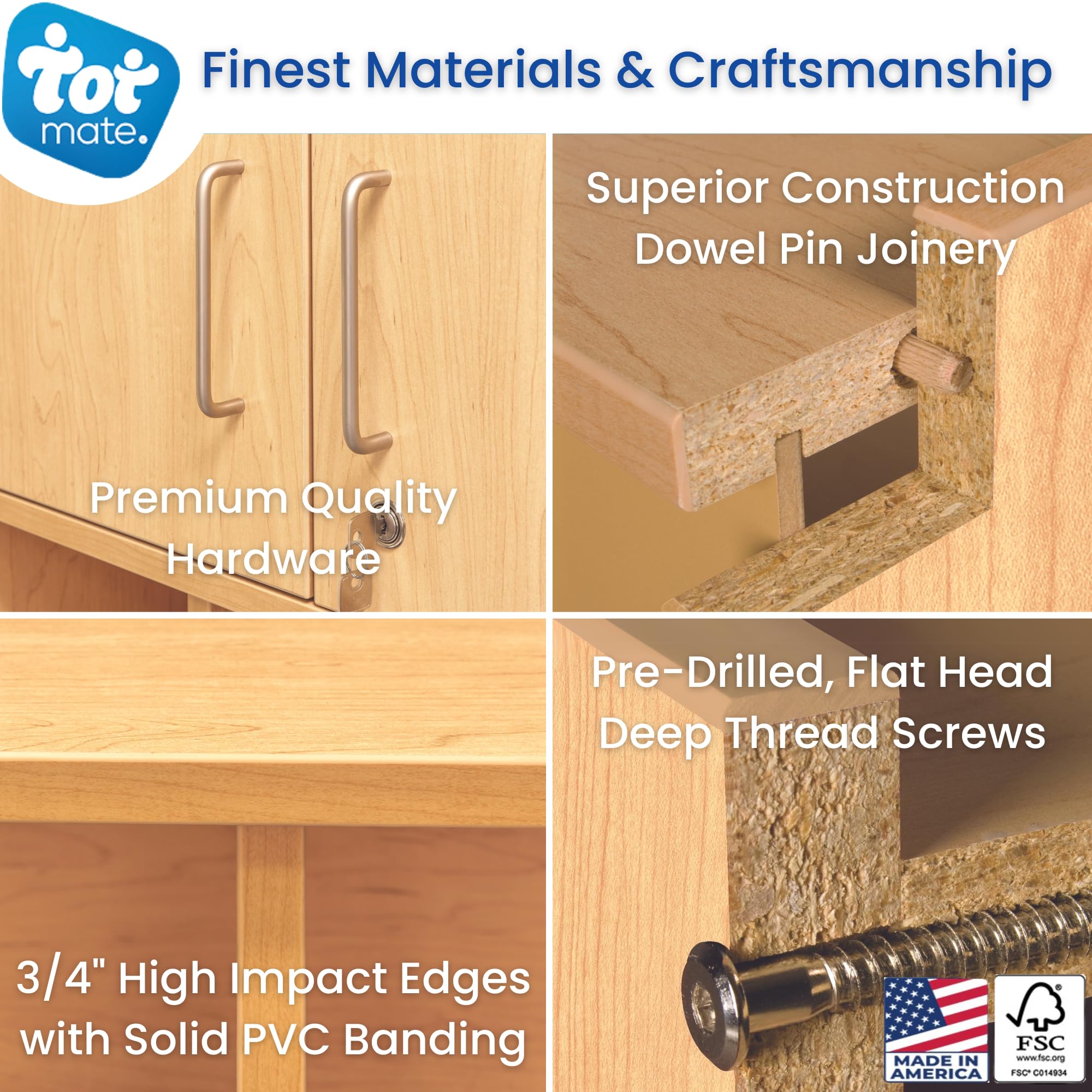 Ready-to-Assemble Maple Wood School Age Shelf Storage - Perfect for Kids' Room Organization & Classroom Storage Solutions