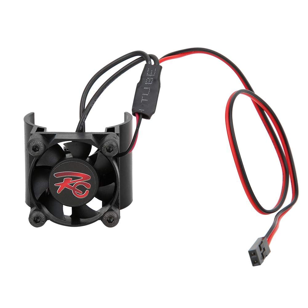 WESE RC Car Heat Sink Temperature Sensor - Aluminum Alloy Cooling System for 1/10 Axial RC Cars (Black) | High-Performance Heat Dissipation for Off-Road Bashing & Racing Scenes