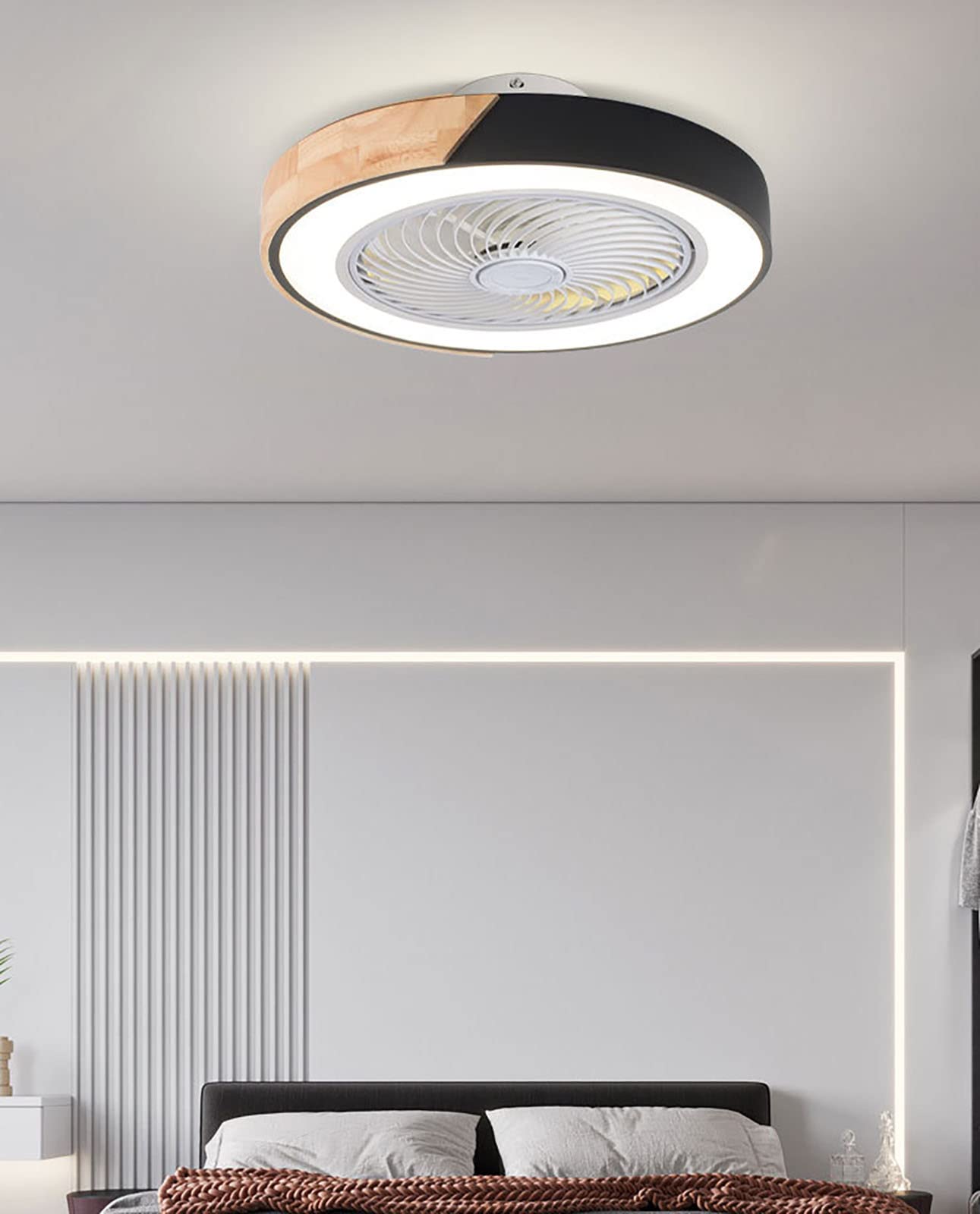 LenEurest 60W LED Ceiling Fan with Light - Remote Control, 3-Color Dimmable Lighting, Silent Operation, Timer Function - Perfect for Living Room, Dining Room & Bedroom Cooling & Lighting