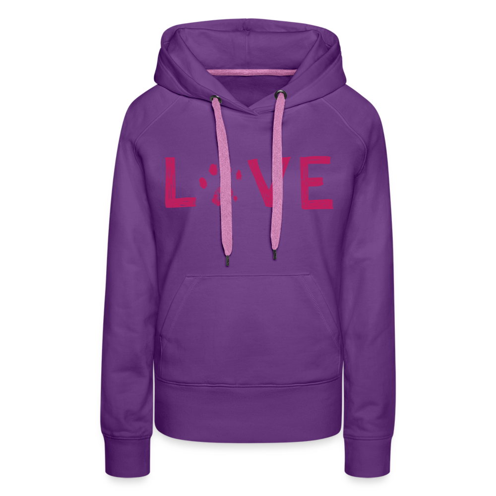 Love Pawprint Contoured Premium Hoodie - Soft & Comfortable Pet Lover Sweatshirt for Women & Men | Perfect for Casual Wear, Dog Walks & Cozy Evenings