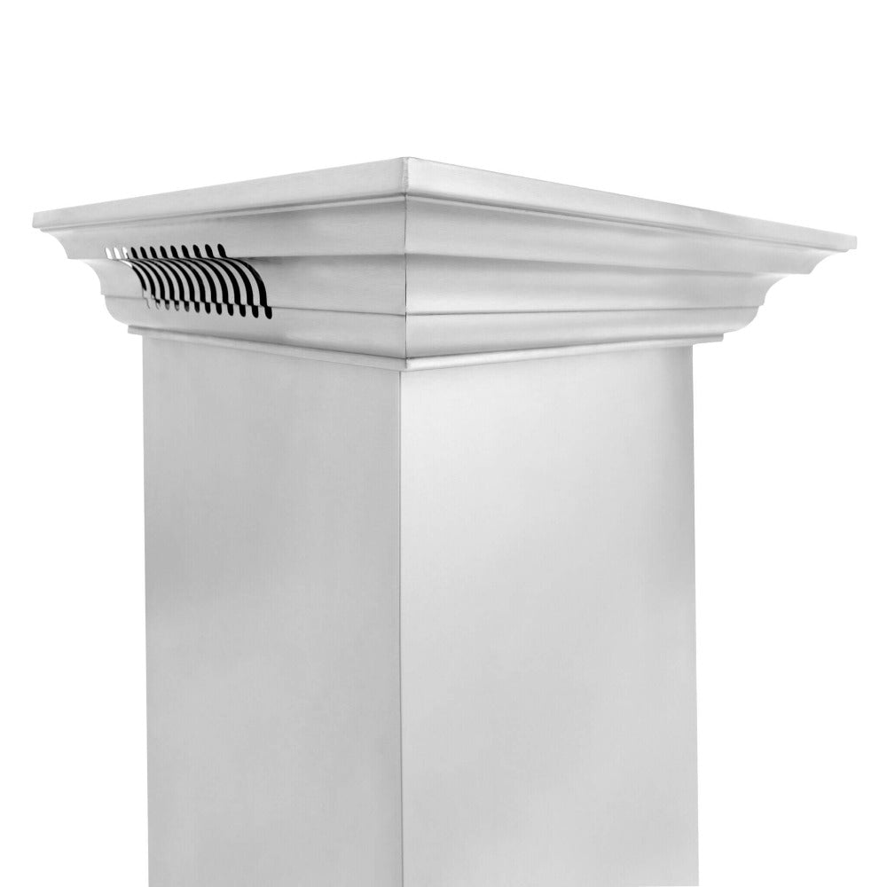 ZLINE Stainless Steel Wall Mount Range Hood with Built-In CrownSound Bluetooth Speakers (KECRN BT) - Perfect for Modern Kitchens & Open-Concept Living Spaces