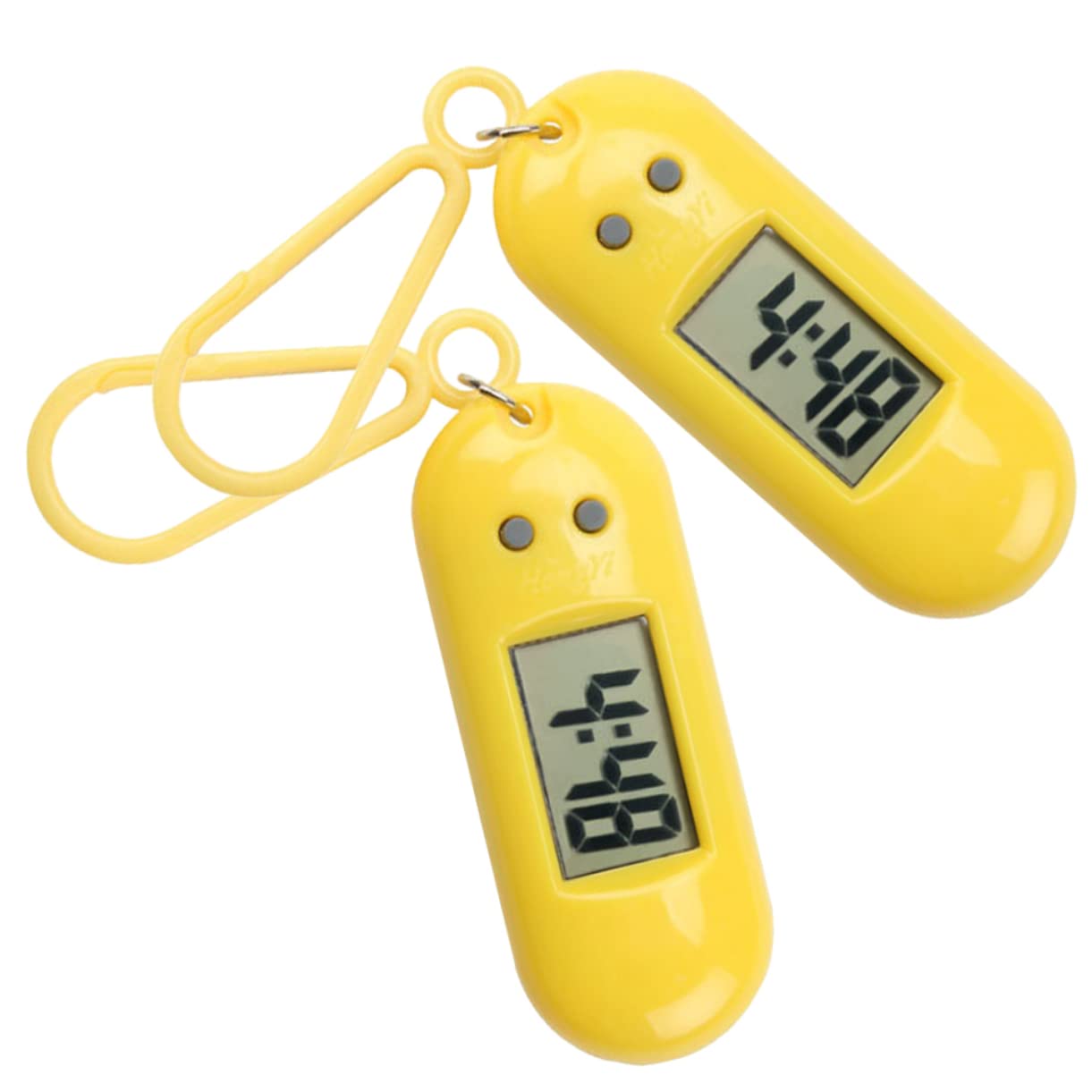 Mipcase 8 Pack Digital Electronic Keychain Watch - Mini Silent Plastic Hanging Watch for Students, Kids & Teachers - Perfect for School, Gifts & Everyday Use