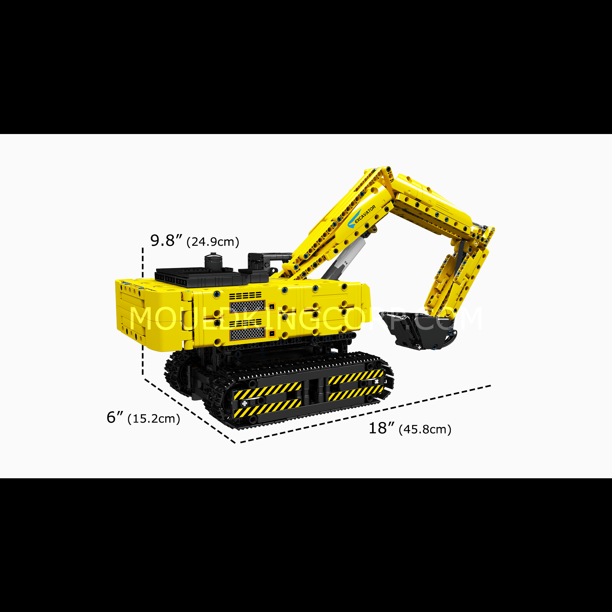 Mould King 15061/15062 Remote Control Excavator Building Blocks Set - STEM Educational Toy for Kids & Adults, Construction Vehicle Model Kit for Indoor & Outdoor Play