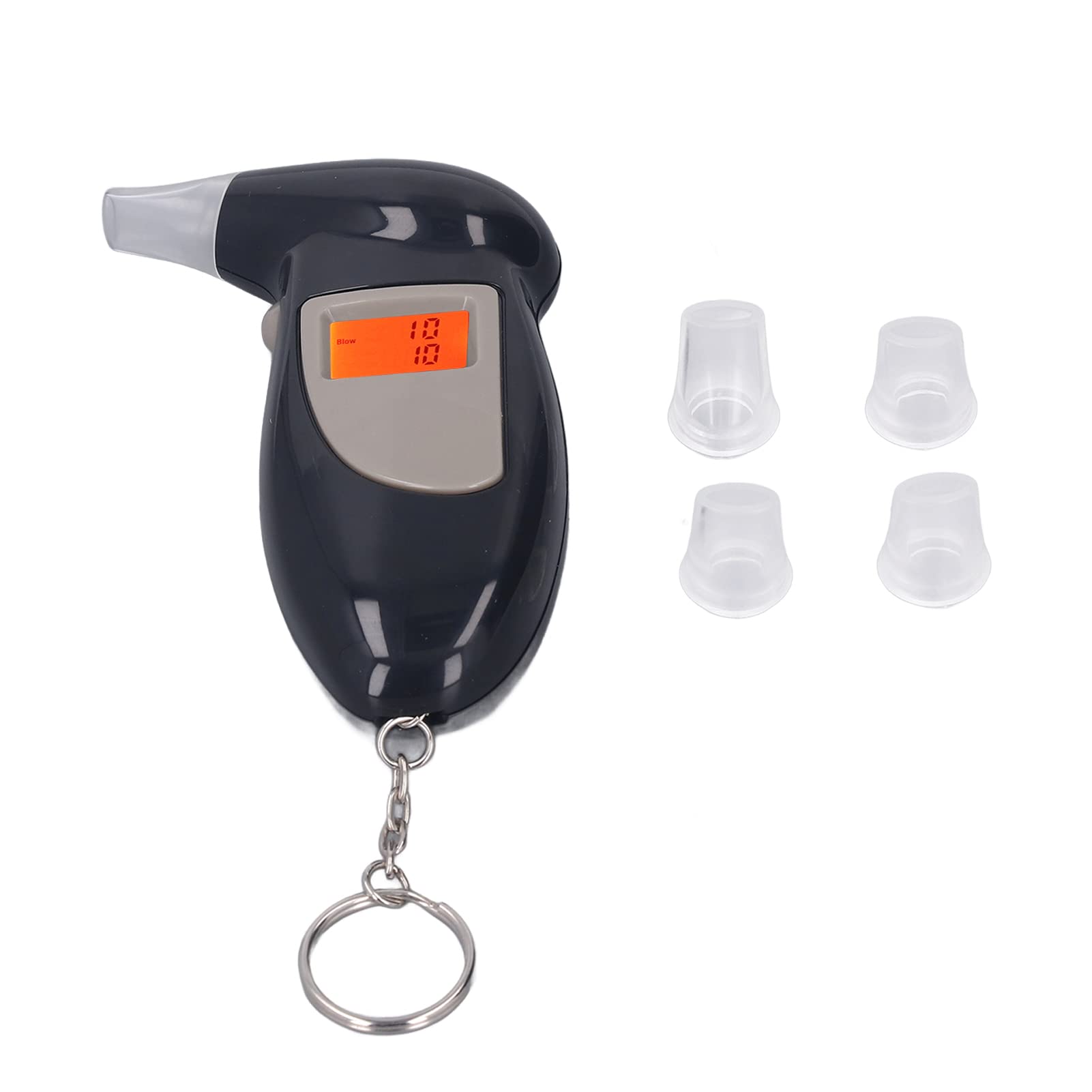 Portable Keychain Breathalyzer - Digital Alcohol Tester with LCD Display, Audible Alert & Backlight for Personal, Professional & Party Use