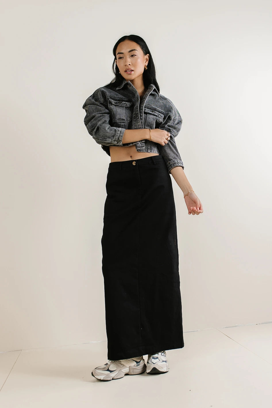 Madelynn Black Skirt for Women | Elegant A-Line Midi Skirt | Perfect for Office, Parties & Date Nights | FINAL SALE