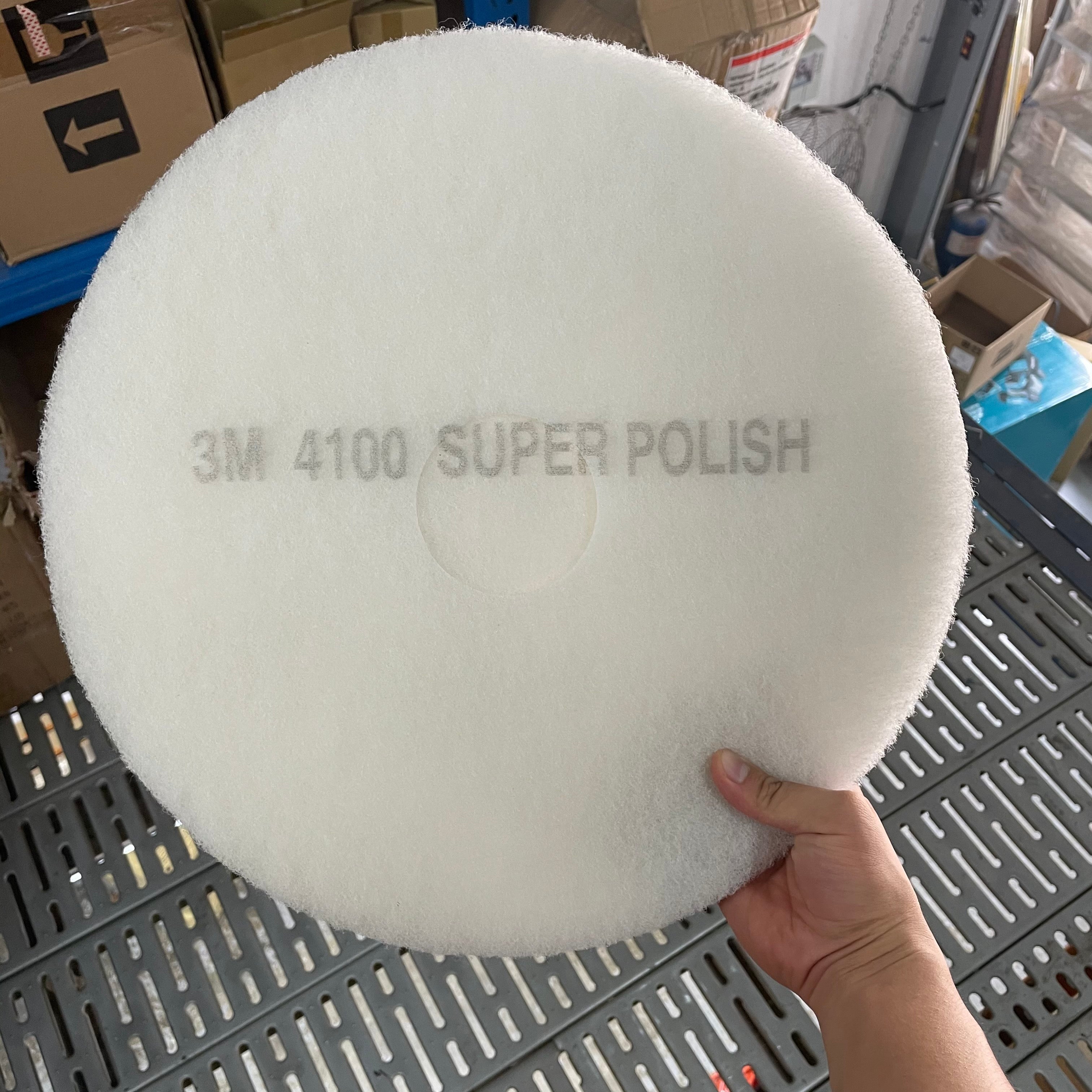3M 4100 White Super Polish Pad 16 - Premium Car Polishing Pad for Professional Detailing & Paint Correction | Perfect for Automotive, Marine & RV Use