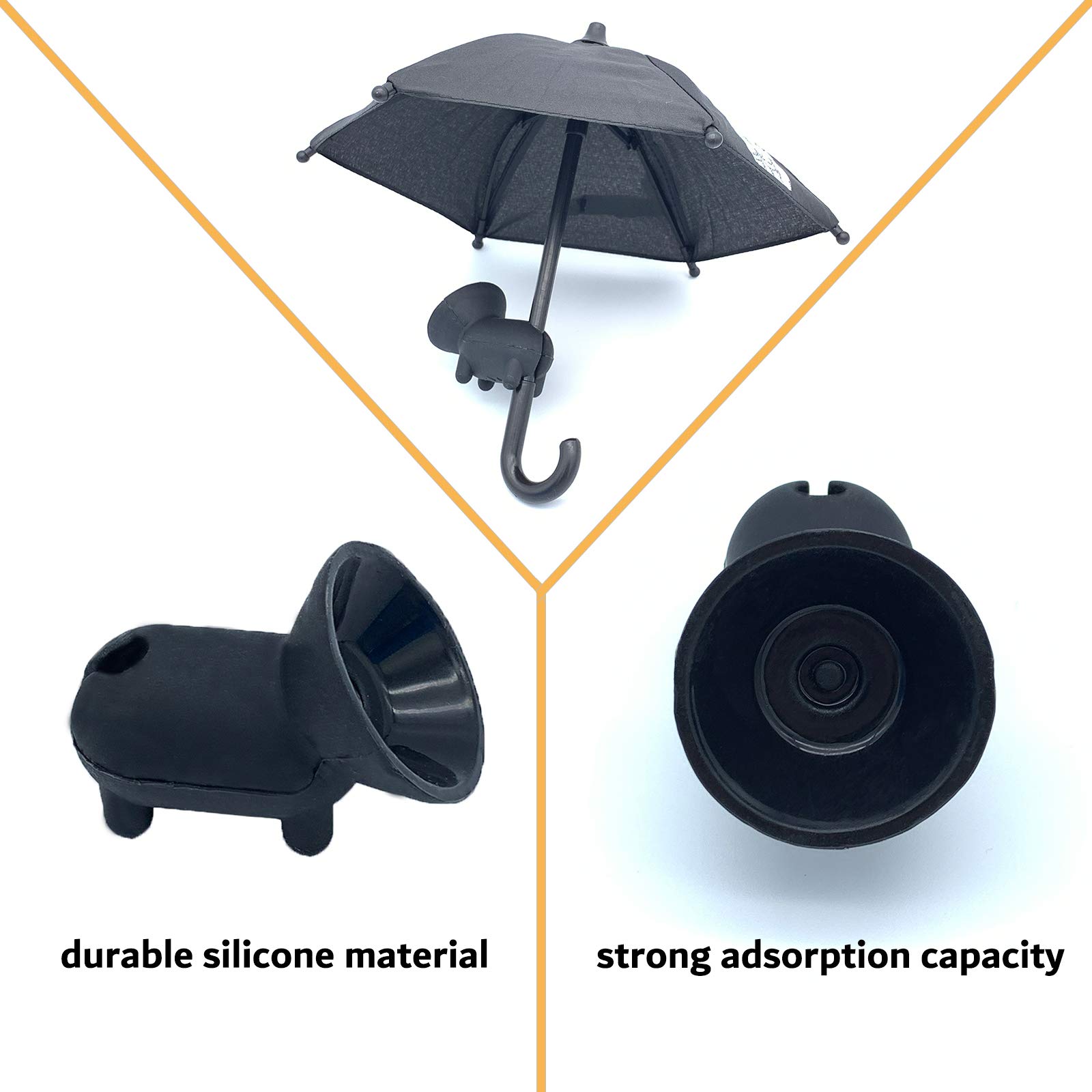 Universal Adjustable Phone Umbrella with Suction Cup Stand - Sun Shade Cover for Outdoor Smartphone Protection | Perfect for Beach, Poolside, and Summer Activities