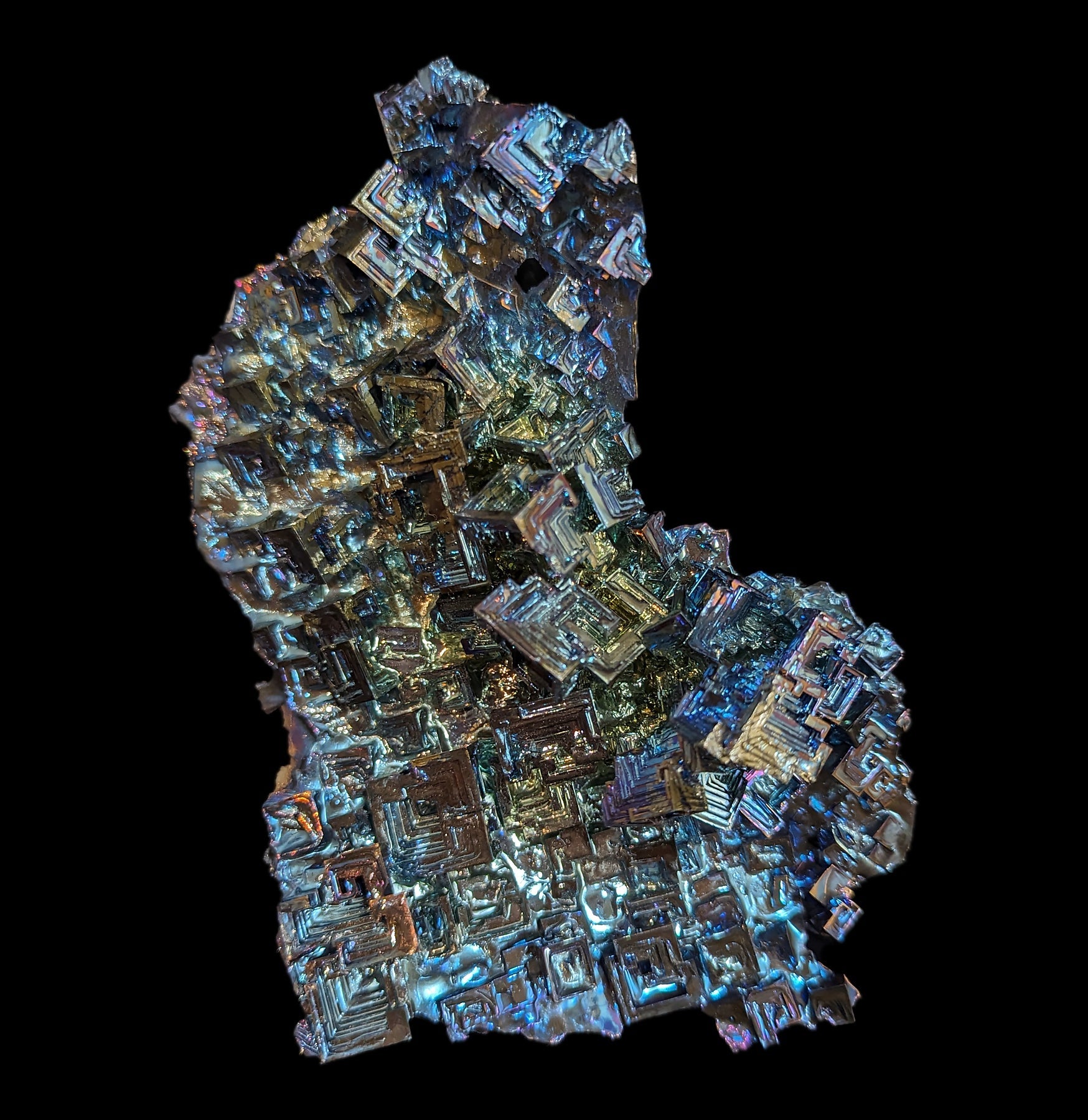 Bismuth Formation Specimen A | Natural Crystal Mineral Collection | Unique Geode Display for Home Decor & Science Education