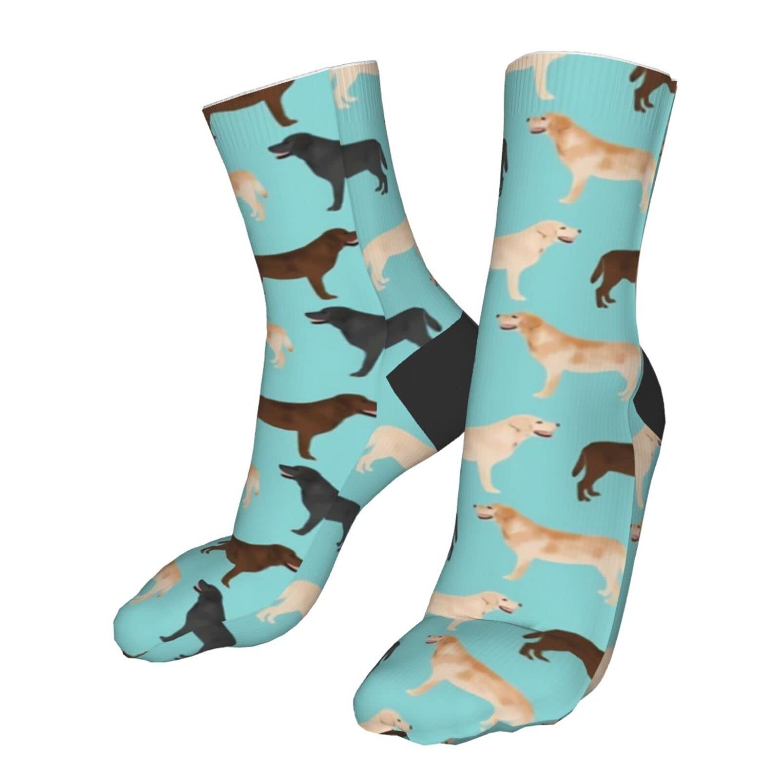 **AOTOSE Labrador Dog Socks for Men & Women - Cute Yellow, Chocolate, Black Lab Puppy Athletic Ankle Socks - Soft Cotton Running Socks with Cushion - Perfect for Workouts, Gifts & Casual Wear**