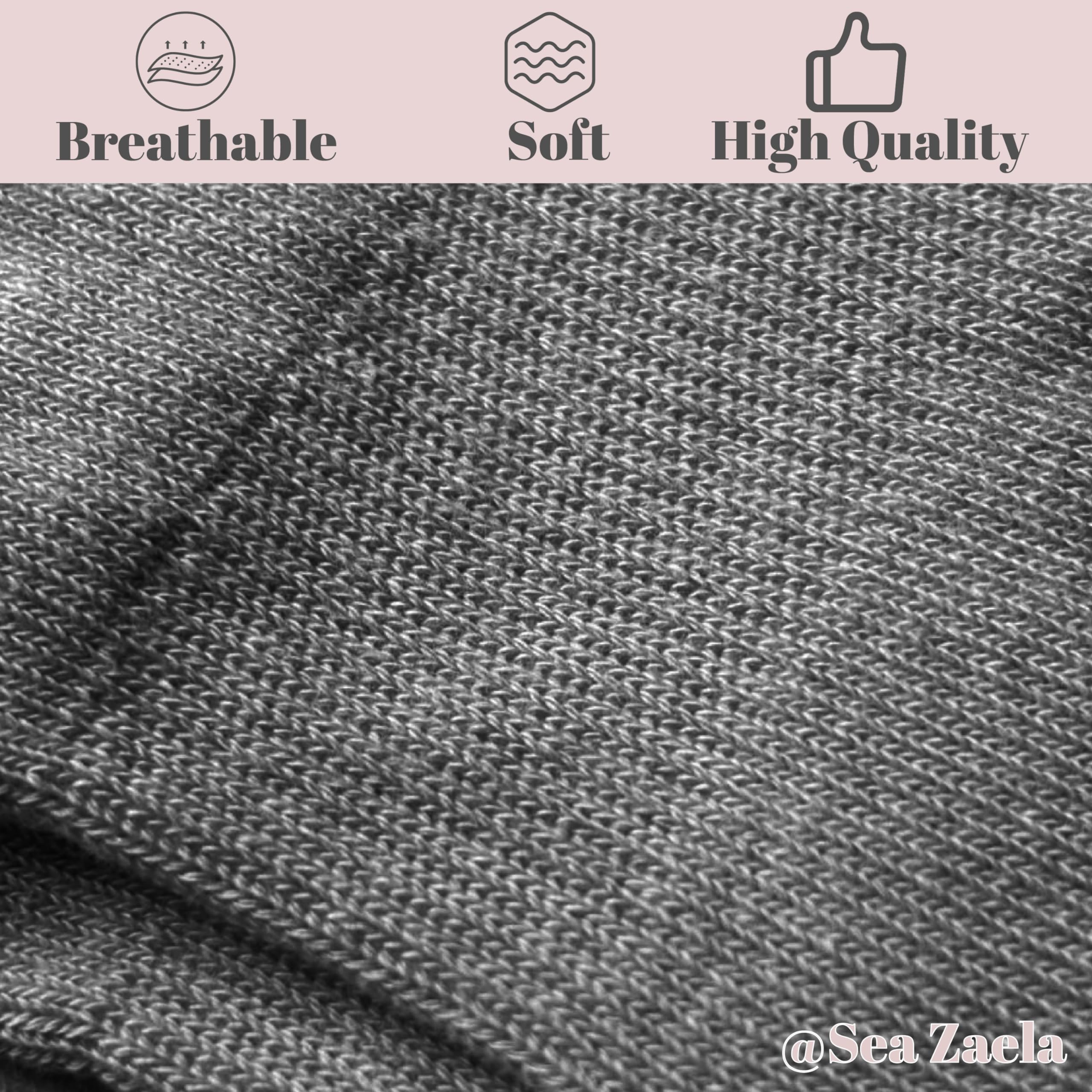 Non-Slip Pilates Socks for Women & Men - 3 Pack Grip Yoga Socks with Sticky Soles for Barre, Hospital, and Home Workouts - Sea Zaela Anti-Skid Workout Socks