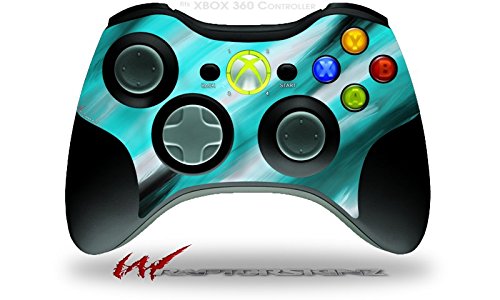 Xbox 360 Controller Skin - Teal Paint Blend Decal | Gaming Protection