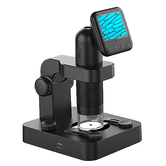 HNLBFG Digital Microscope 20x-100x Magnification, USB HD Handheld Inspection Camera with Stand - Portable Microscope for Kids, Students & Adults - Two-in-One Split Design for Science Experiments, Coin Collecting & PCB Repair