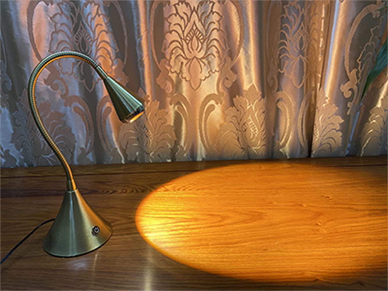 HomeFocus - 5W LED Desk Lamp with 3000K Warm White Light, Touch Dimmable 3 Modes, Eye-Caring Reading & Night Light, Satin Nickel Metal Design - Perfect for Home Office, Study, Bedside Table, and Dorm Room Lighting