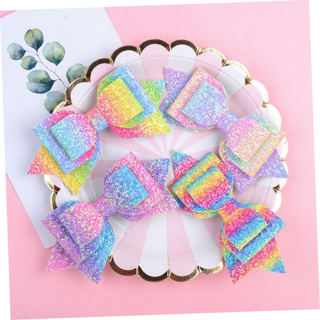 TOYANDONA 2 Sets Baby Girls Hair Clips with Sequins Bows - 24pcs Safe Non-Slip Hairpins for Toddlers & Kids - Perfect for Parties, School, and Daily Outfits
