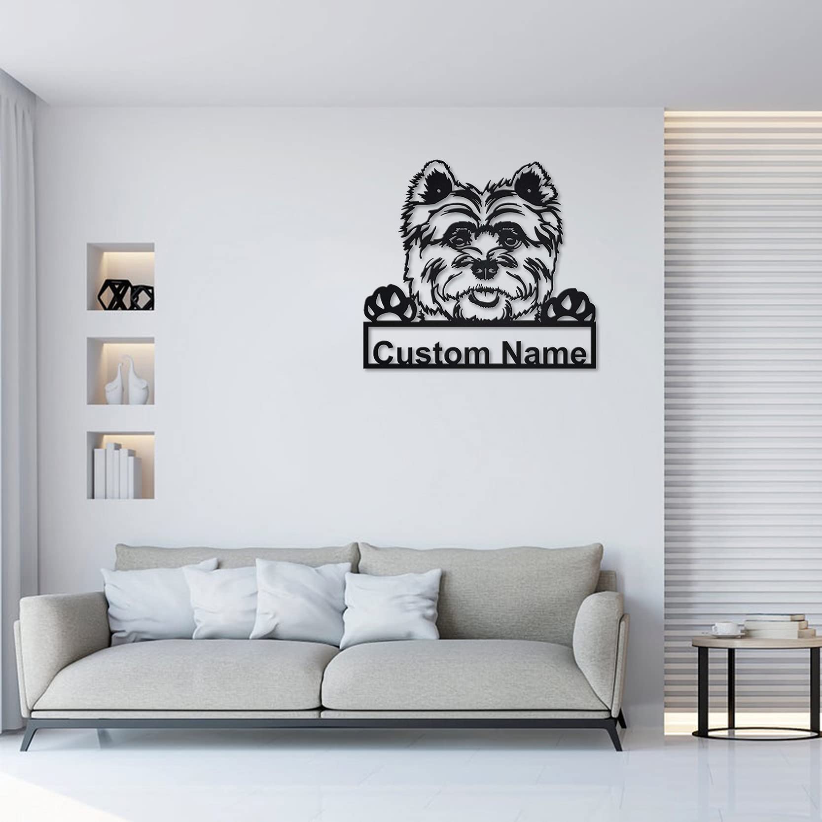 Custom Cairn Terrier Dog Metal Sign Art - Personalized Pet Gift for Dog Lovers - Funny Animal Wall Decor for Home, Office & Birthday Presents