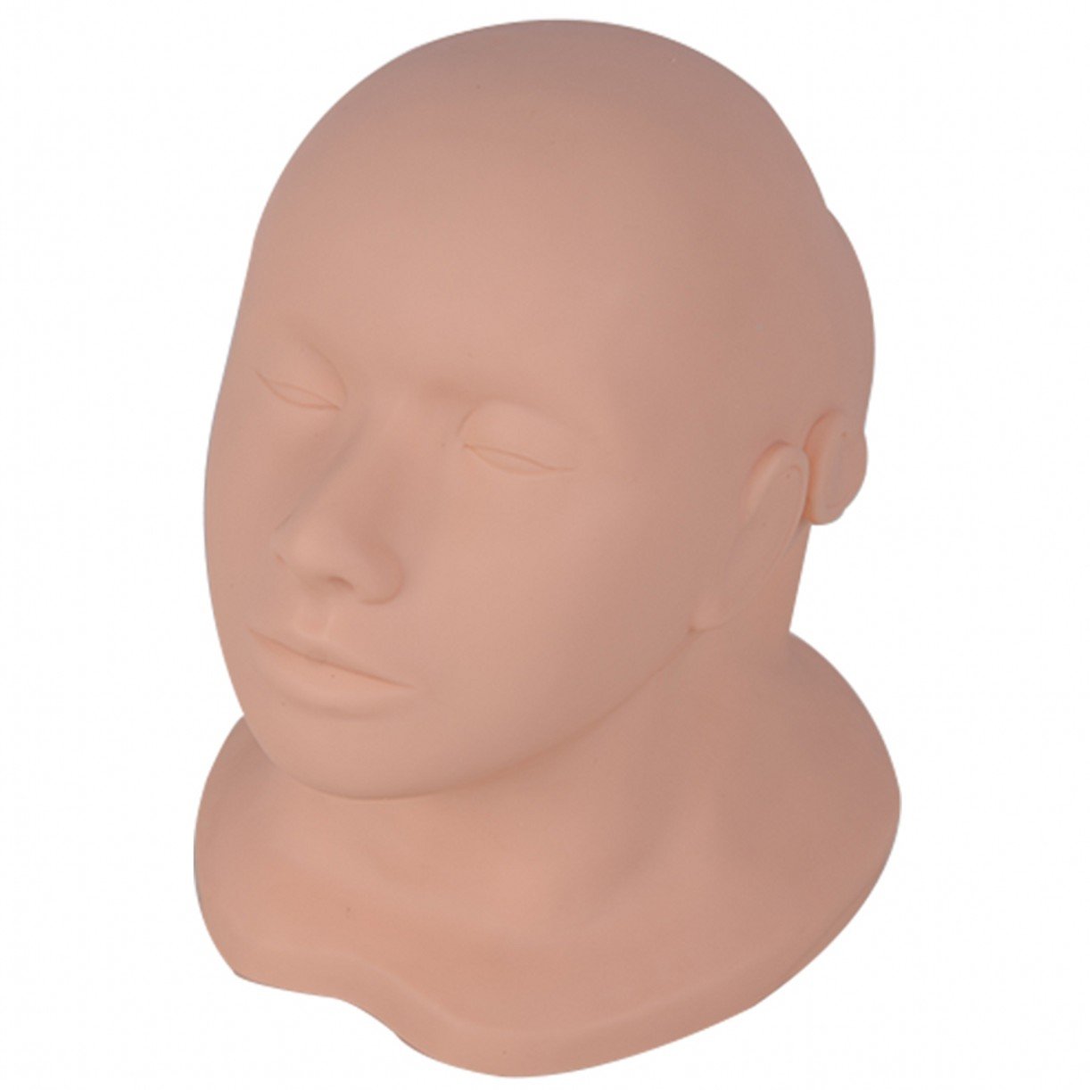 Professional Silicone Double-Face Makeup Training Head - Female Cosmetology Mannequin for Hairstyling & Makeup Practice - Perfect for Beauty Schools, Salons & Home Use