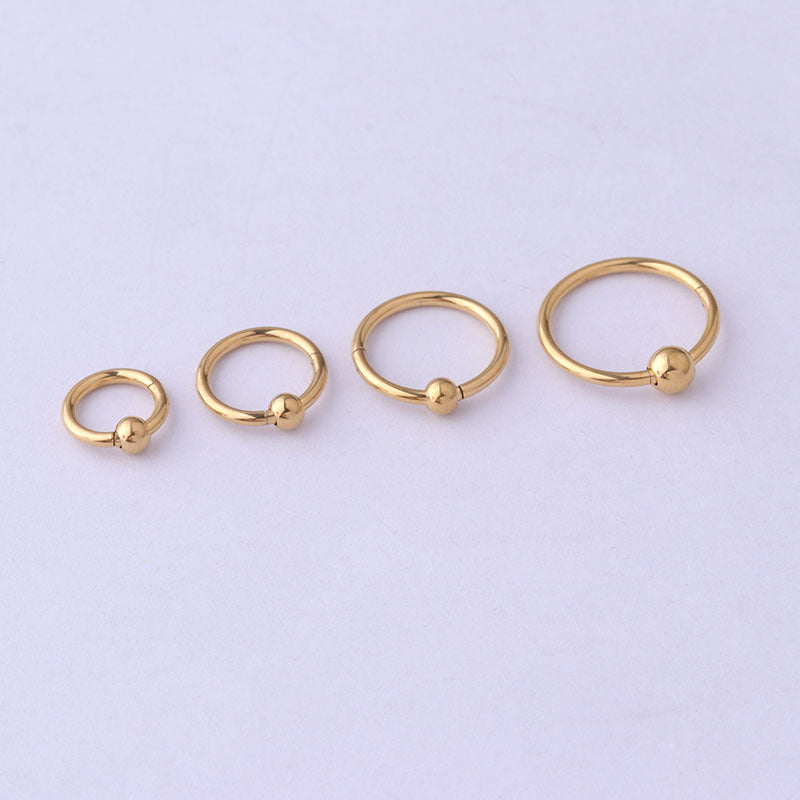 16G Surgical Steel Ball Hinged Septum Clicker Hoop Rings - Body Jewelry for Nose Piercing | Hypoallergenic & Comfortable | Perfect for Everyday Wear & Special Occasions