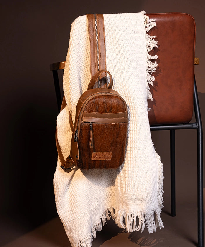 Montana West Genuine Leather Hair On Sling Bag for Women - Stylish Crossbody Purse with Fringe Detail - Perfect for Travel, Shopping & Everyday Use