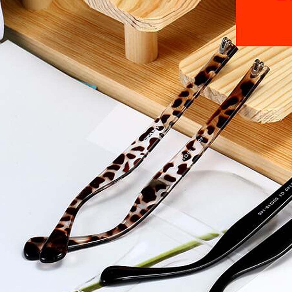 YGNJH Eyeglass Temple Tips Replacement - 1 Pair Leopard Print Plastic Glasses Arms, Sunglasses Repair Kit for Men & Women - Perfect for Reading Glasses, Fashion Eyewear, and Sunglasses Repair at Home or Office